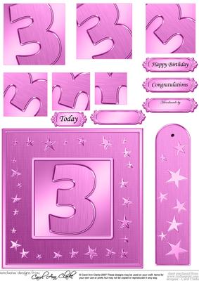 3rd Bright Metallic Age Quick Card with Twisted Pyramage