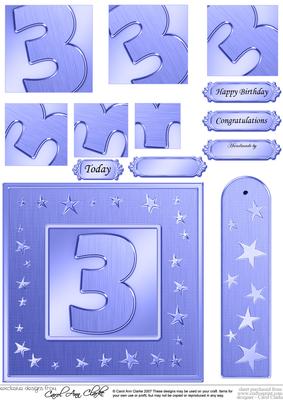 3rd Bright Metallic Age Quick Card with Twisted Pyramage