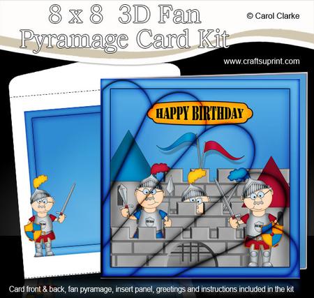 8 x 8 Birthday Castle and Knights Fan Pyramage Kit