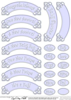 New Baby Boy Greetings Text Plates
