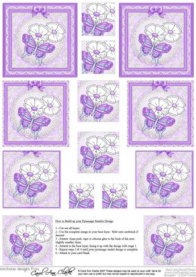 Fluttery Butterfly Pyramage Sheet
