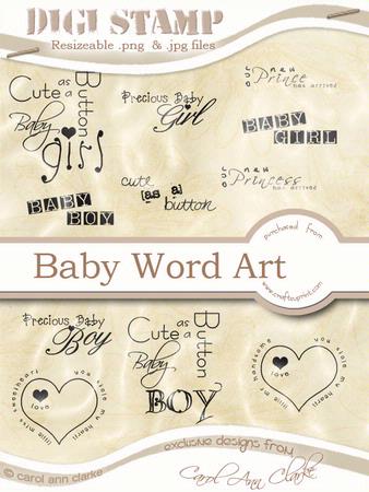 Baby Digi Stamp Word Kit
