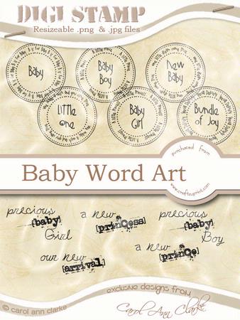Baby Digi Stamp Word Kit