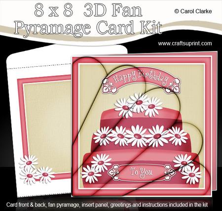 8 x 8 Birthday Cake Fan Pyramage Kit