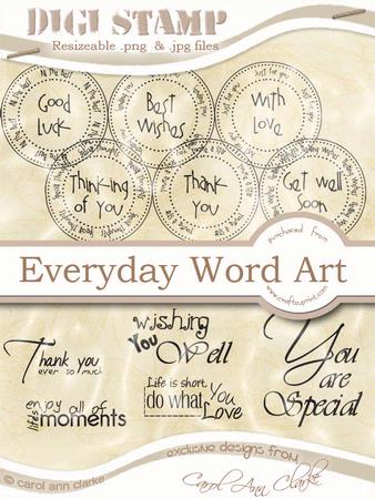 Everyday Digi Stamp Word Kit