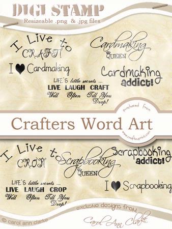 Crafters Digi Stamp Word Kit