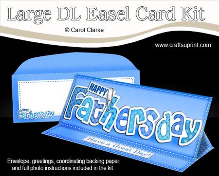 Large Dl Fathers Day Felties Easel Card Kit N Envelope