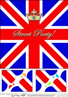 8 x 8 Street Party Scalloped Corner Topper