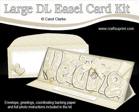 Large Dl Wedding Easel Card Kit N Envelope