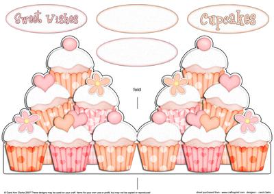 Cupcakes Felties Shaped Card