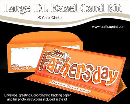 Large Dl Fathers Day Felties Easel Card Kit N Envelope