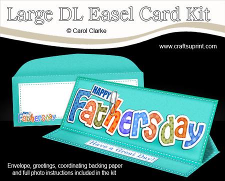 Large Dl Fathers Day Felties Easel Card Kit N Envelope
