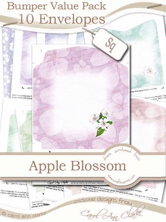 Bumper Value Pack of Square Apple Blossom Envelopes