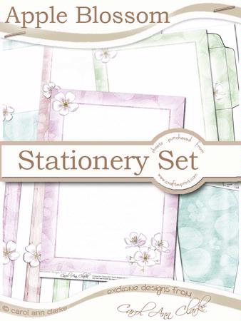 Apple Blossom Stationery Set