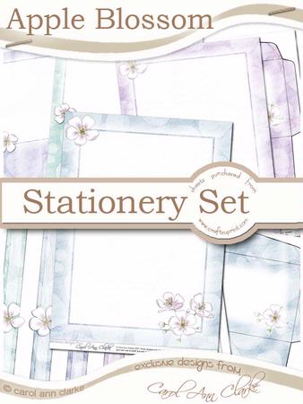 Apple Blossom Stationery Set