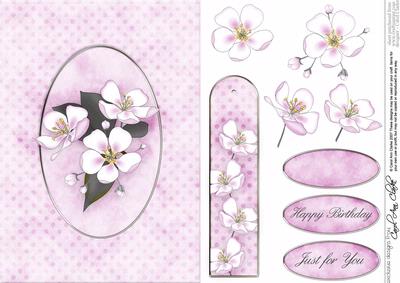 Apple Blossom Quick Card with Decoupage