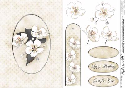 Apple Blossom Quick Card with Decoupage