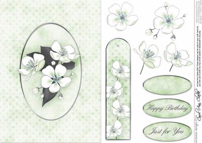 Apple Blossom Quick Card with Decoupage