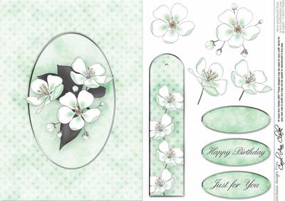Apple Blossom Quick Card with Decoupage