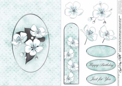 Apple Blossom Quick Card with Decoupage