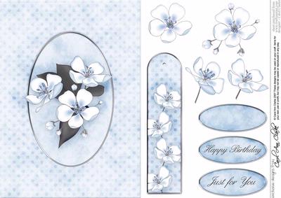 Apple Blossom Quick Card with Decoupage