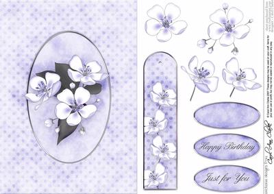 Apple Blossom Quick Card with Decoupage