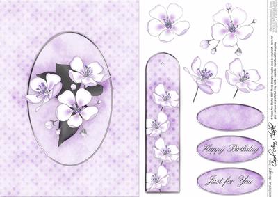 Apple Blossom Quick Card with Decoupage