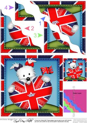 Jess Westie's Union Jack Flag Heart Wavy Corner Side Stacker
