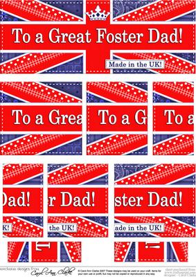 Uk Shabby Flag Great Foster Dad Dl Side Stacker Topper
