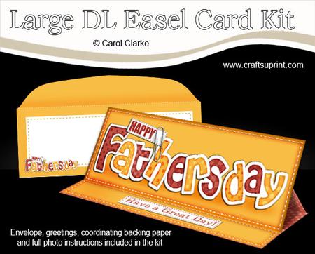Large Dl Fathers Day Felties Easel Card Kit N Envelope