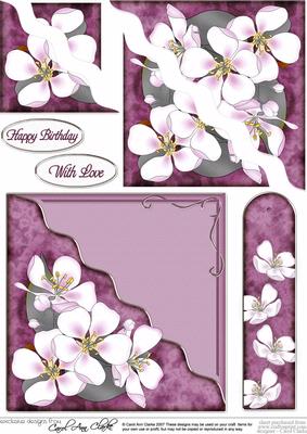 Apple Blossom Quick Card with Corner Side Stacker Pyramage