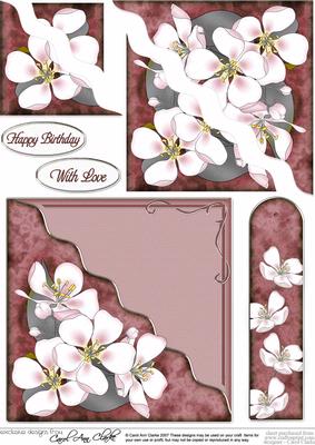 Apple Blossom Quick Card with Corner Side Stacker Pyramage