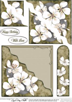 Apple Blossom Quick Card with Corner Side Stacker Pyramage