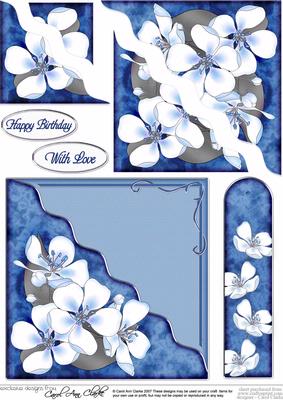 Apple Blossom Quick Card with Corner Side Stacker Pyramage