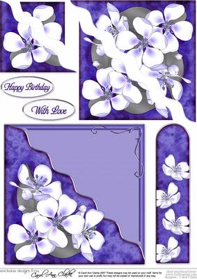 Apple Blossom Quick Card with Corner Side Stacker Pyramage
