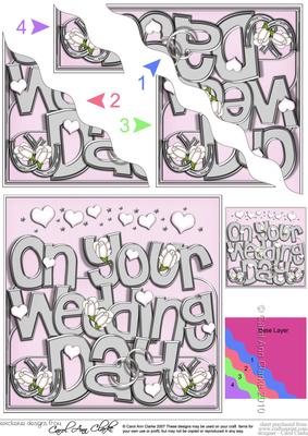 Wedding Day Roses Wavy Corner Side Stacker Topper