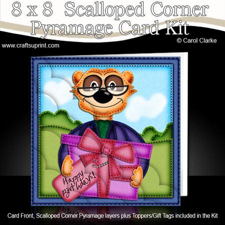 8 x 8 Frank Meerkat's Present Scalloped Corner Kit