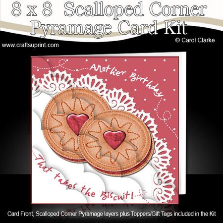 8 x 8 Jammy Dodgers Biscuit Birthday Scalloped Corner Kit