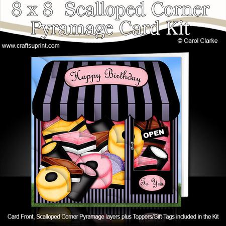 8 x 8 the Little Licorice Shop Scalloped Corner Kit