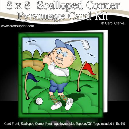 8 x 8 Bert Plays Golf Scalloped Corner Kit