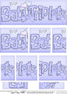 New Baby Triplets Dl Side Stacker Topper