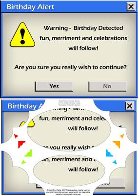 A5 Novelty Fun Computer Greetings Scallop Corners N Pyramage