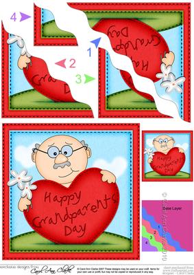 Bert's Grandparents Day Heart Wavy Corner