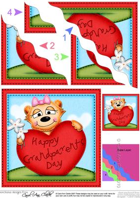 Mia Meerkat's Grandparents Day Heart Wavy Corner
