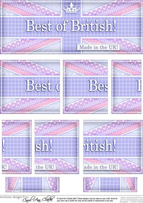 Uk Shabby Flag Best of British Dl Side Stacker Topper