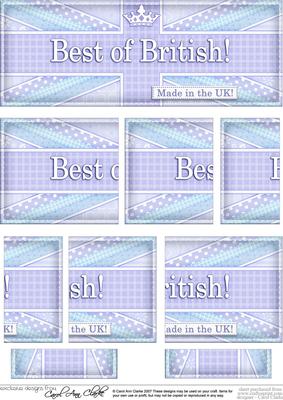 Uk Shabby Flag Best of British Dl Side Stacker Topper