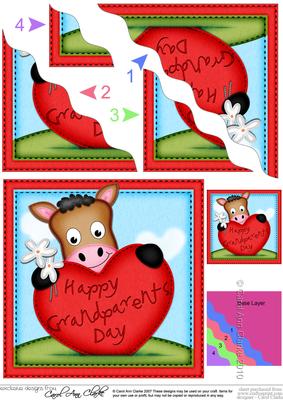 Gigi Horse's Grandparents Day Heart Wavy Corner