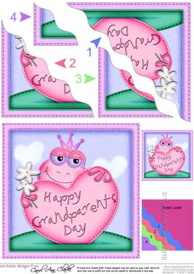 Freya Frog's Grandparents Day Heart Wavy Corner