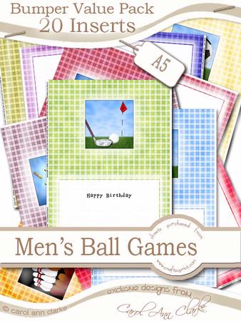 Bumper Value Pack of Men's Ball Games A5 Inserts