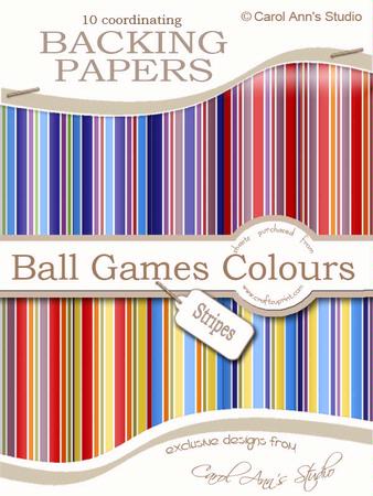 Backing Papers in Men's Ball Games Colours